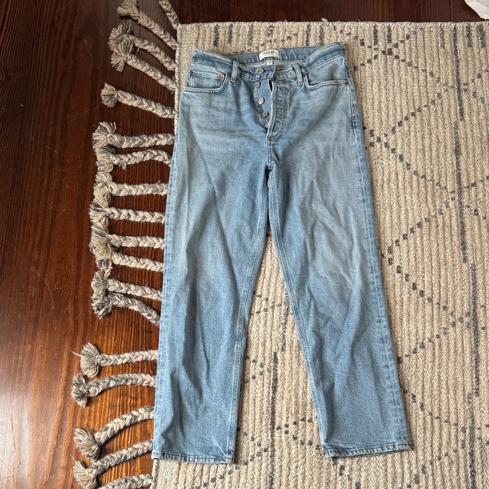 Agolde high rise straight leg jeans